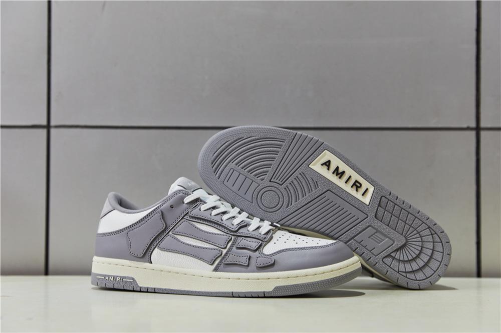 Pk God Amiri Men''s Skel LOW Sneakers GREY retail materials ready to ship